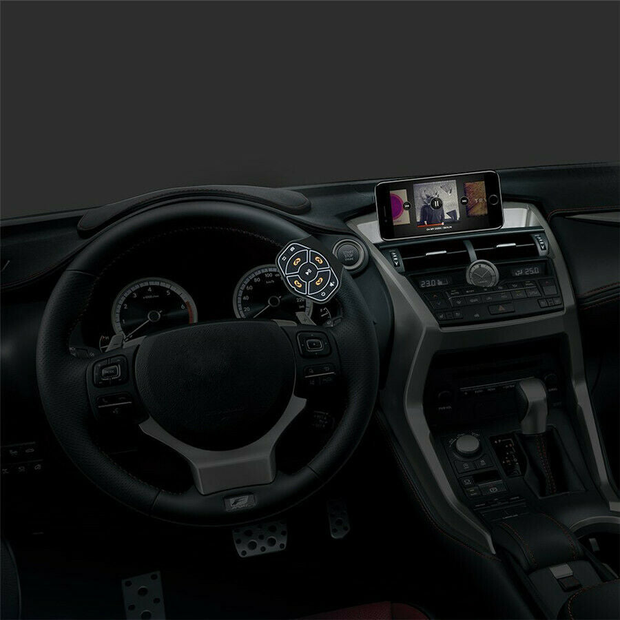 Wireless Bluetooth Car Steering Wheel Hands-free Button Remote Control+Battery