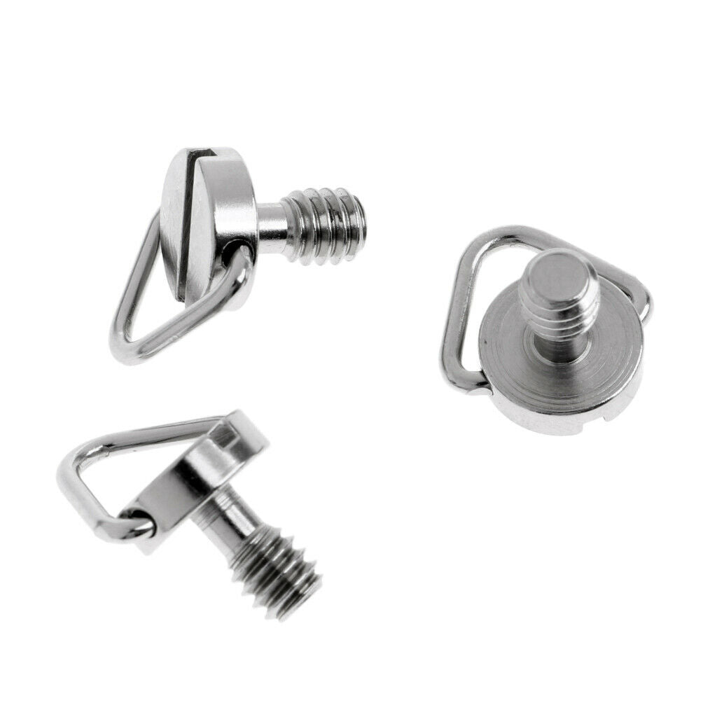 3Pcs Stainless Camera Screw Adaptor Scuba Diving Photography Base Tray 1/4