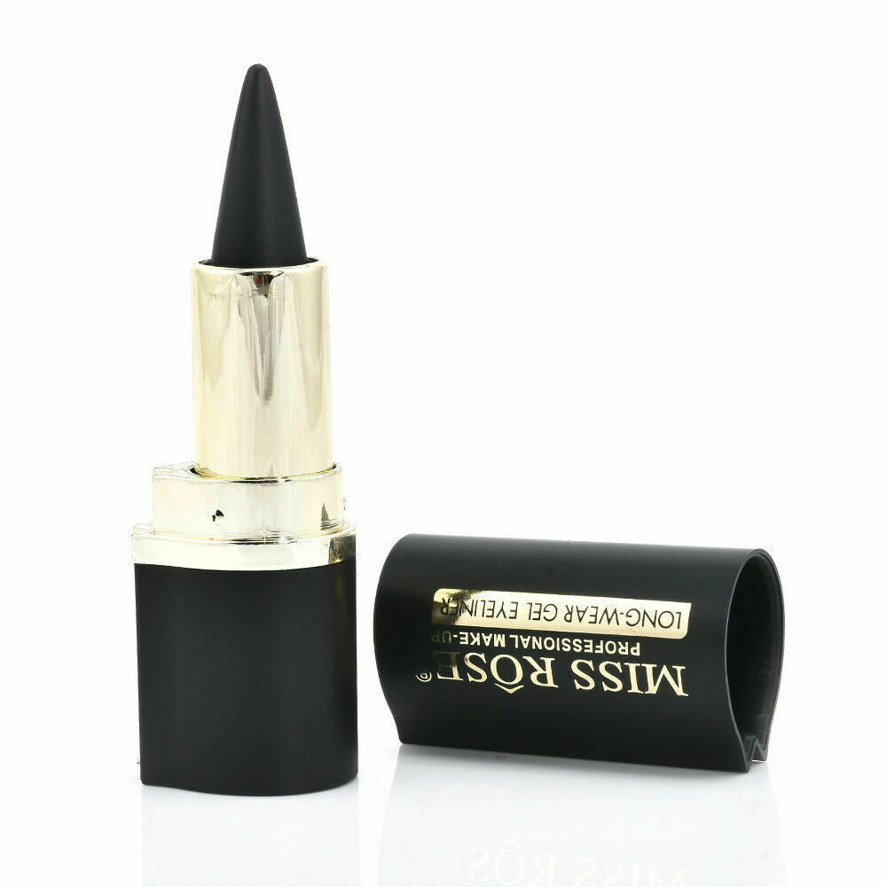 1x MISS ROSE-Black Eyeliner Gel Eye Liner Pen Pencil Beauty Makeup Waterproof ~