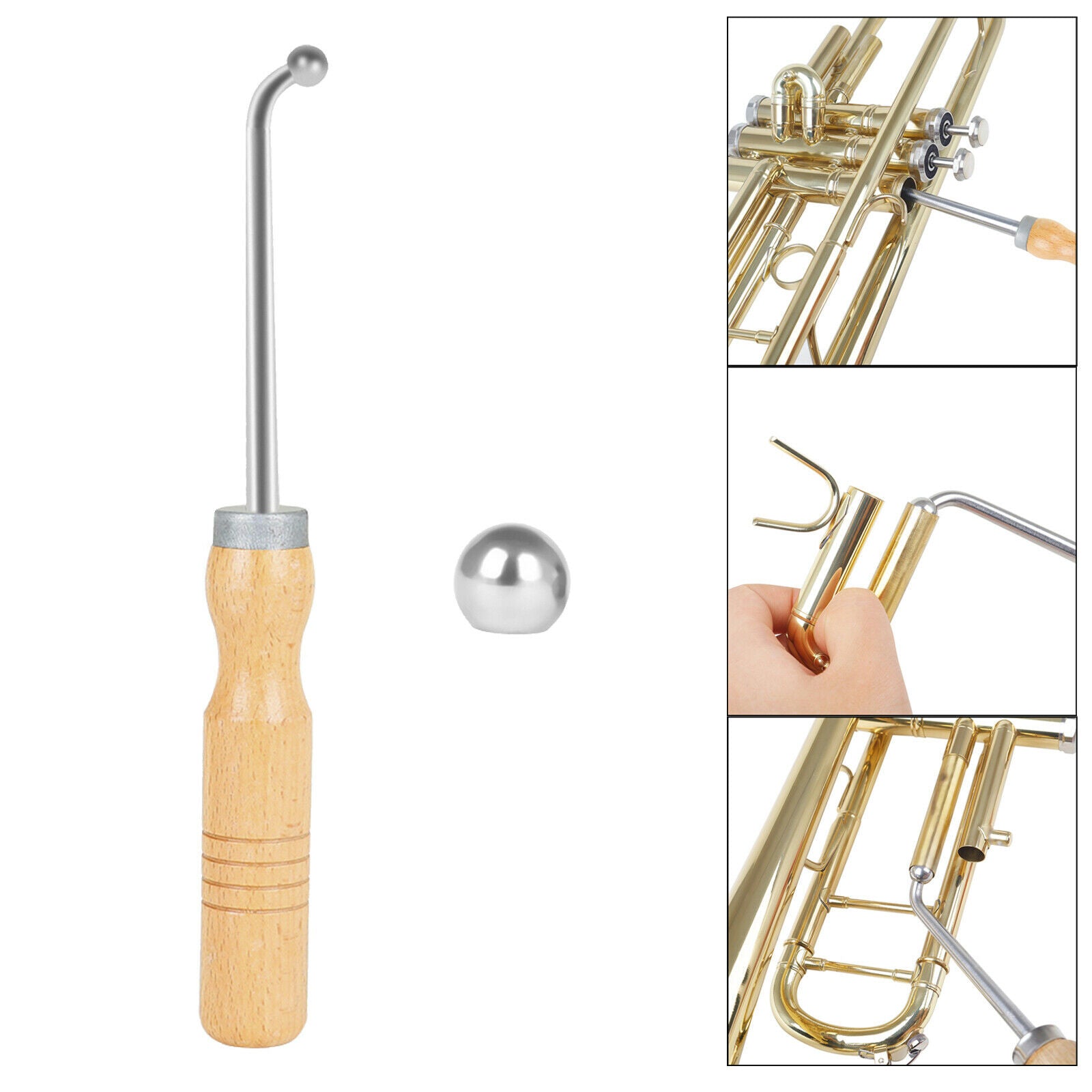 8.4" Trumpet Repair Tool Polished Elbow Maintenance for Trumpet Accessory Parts