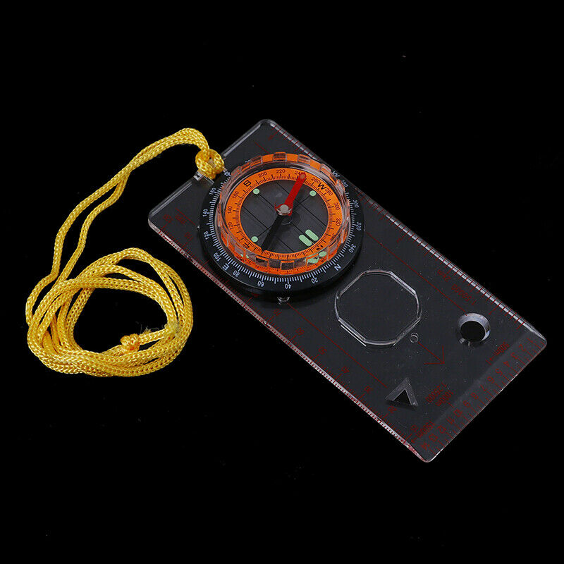 1PC Camping Compass Outdoor Portable Hiking Camping Ruler Map Magnifier C.l8