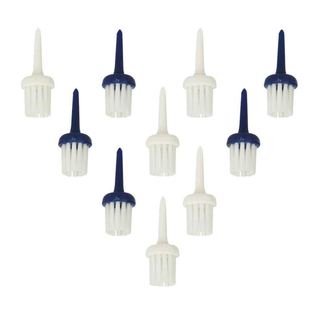 10pcs Pro Golf Brush Tees Driver Training Supplies Golf Brushes Tees 52mm