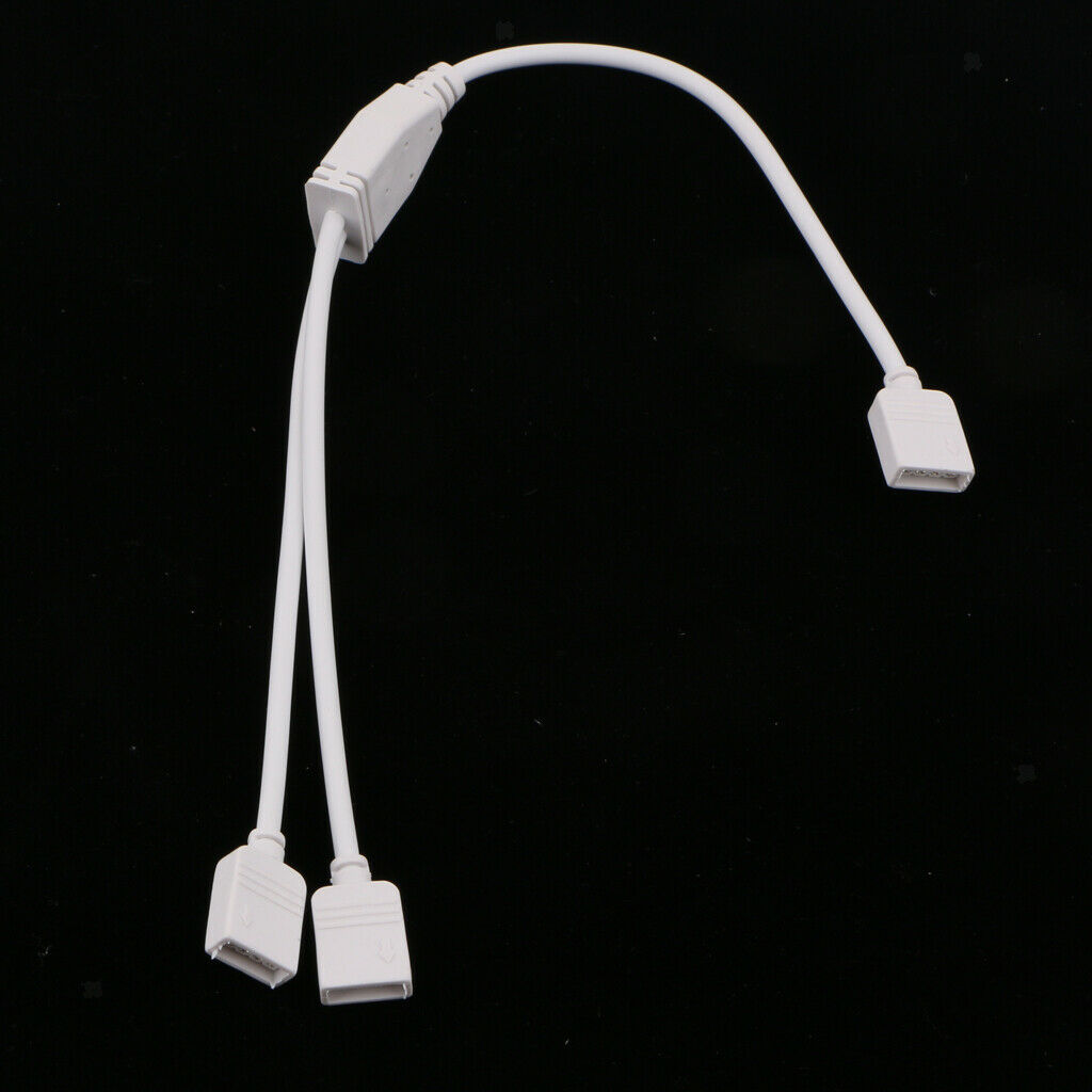 2Pcs 1 To 2 RGB Female Splitter Connector
