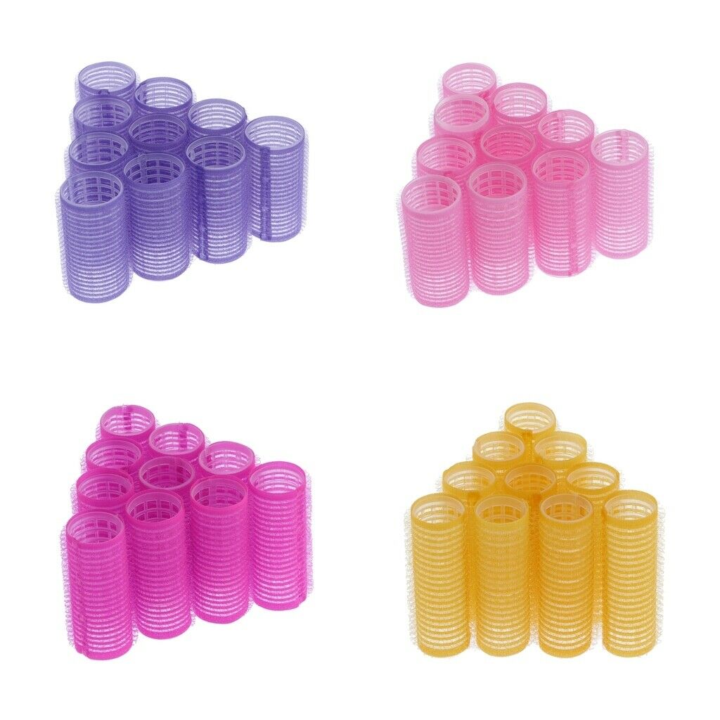40x Plastic Hair Roller Curling Curls Sticky Styling Curlers for Women Girls