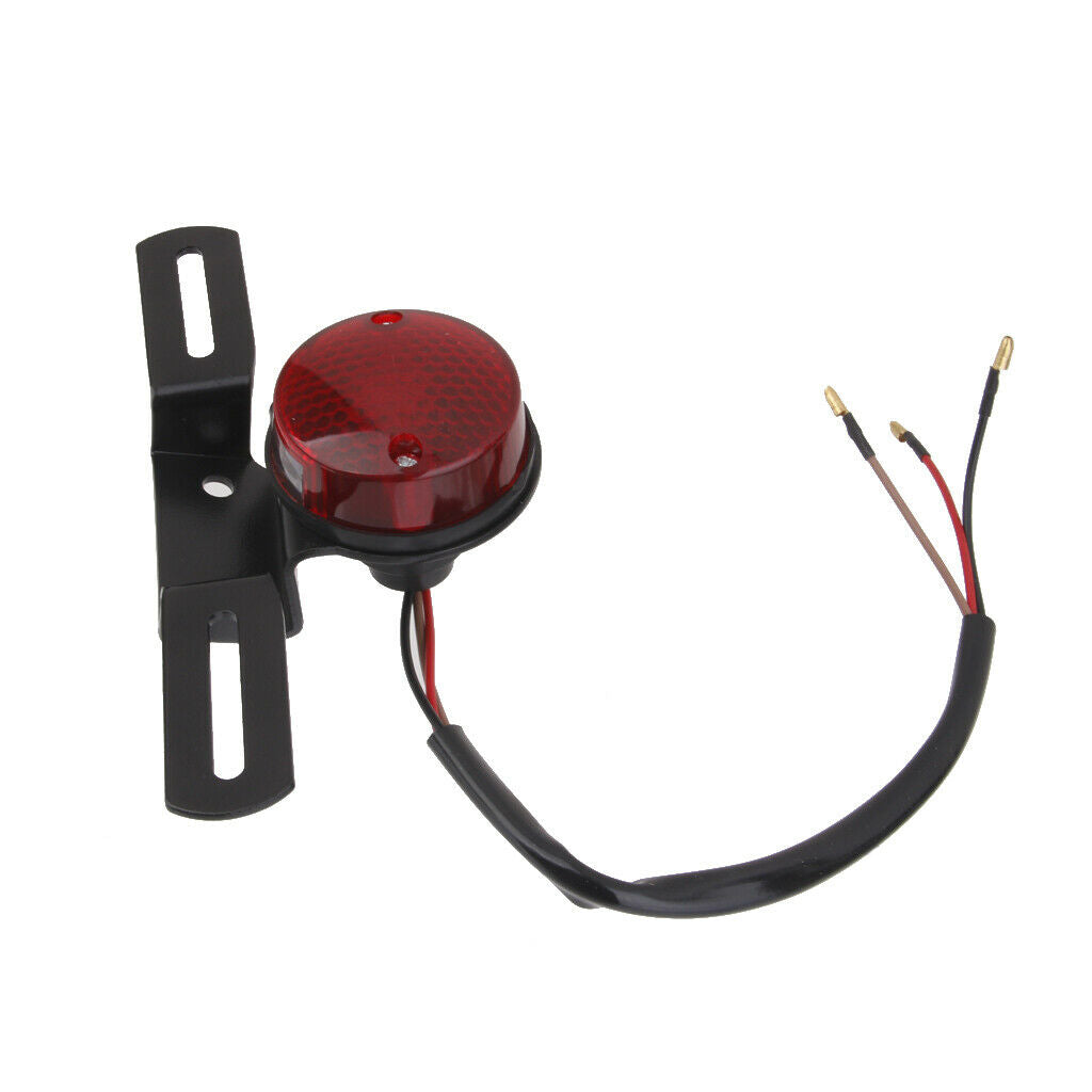 Motorbike Rear Tail Brake Stop Light Lamp For  Cafe Racer Chopper, Red