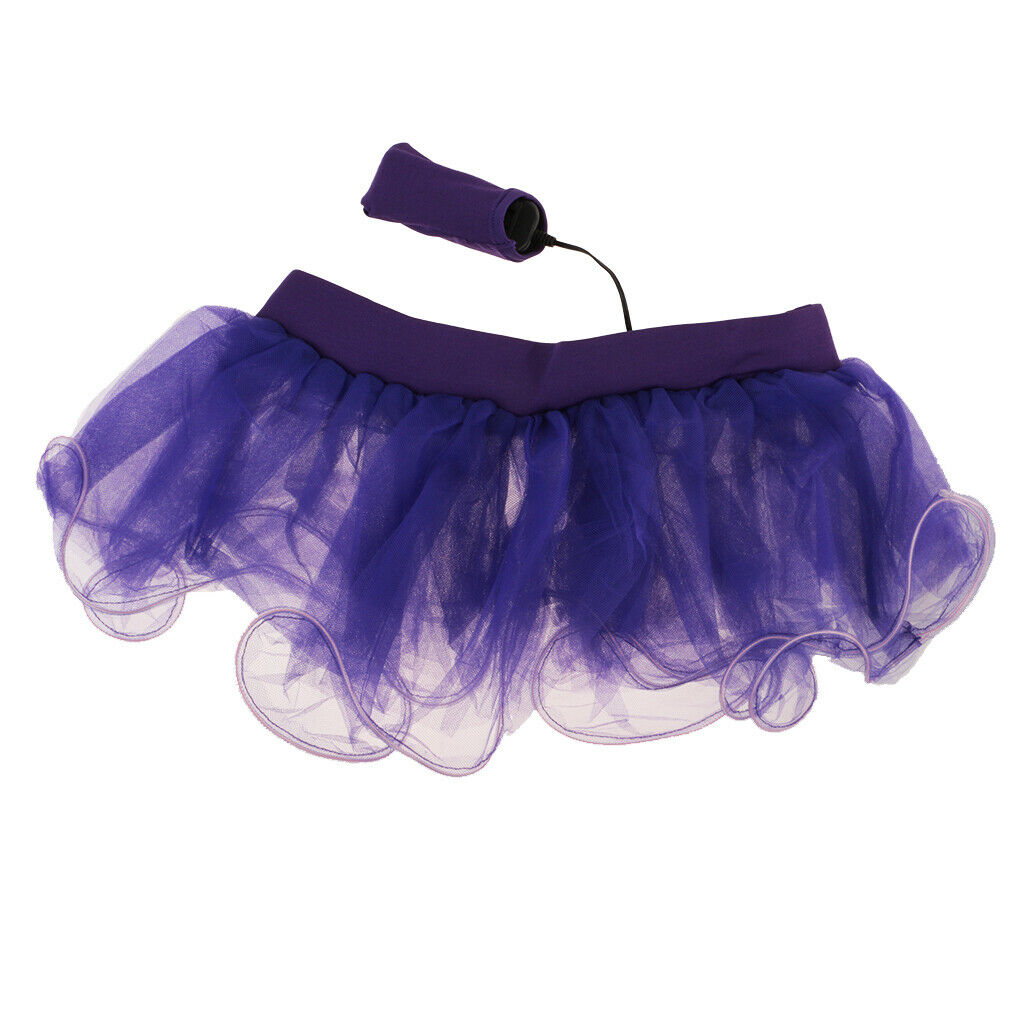Women Sexy LED Tutu Skirt Petticoat Glow in Dark Nightclub Costume M Purple