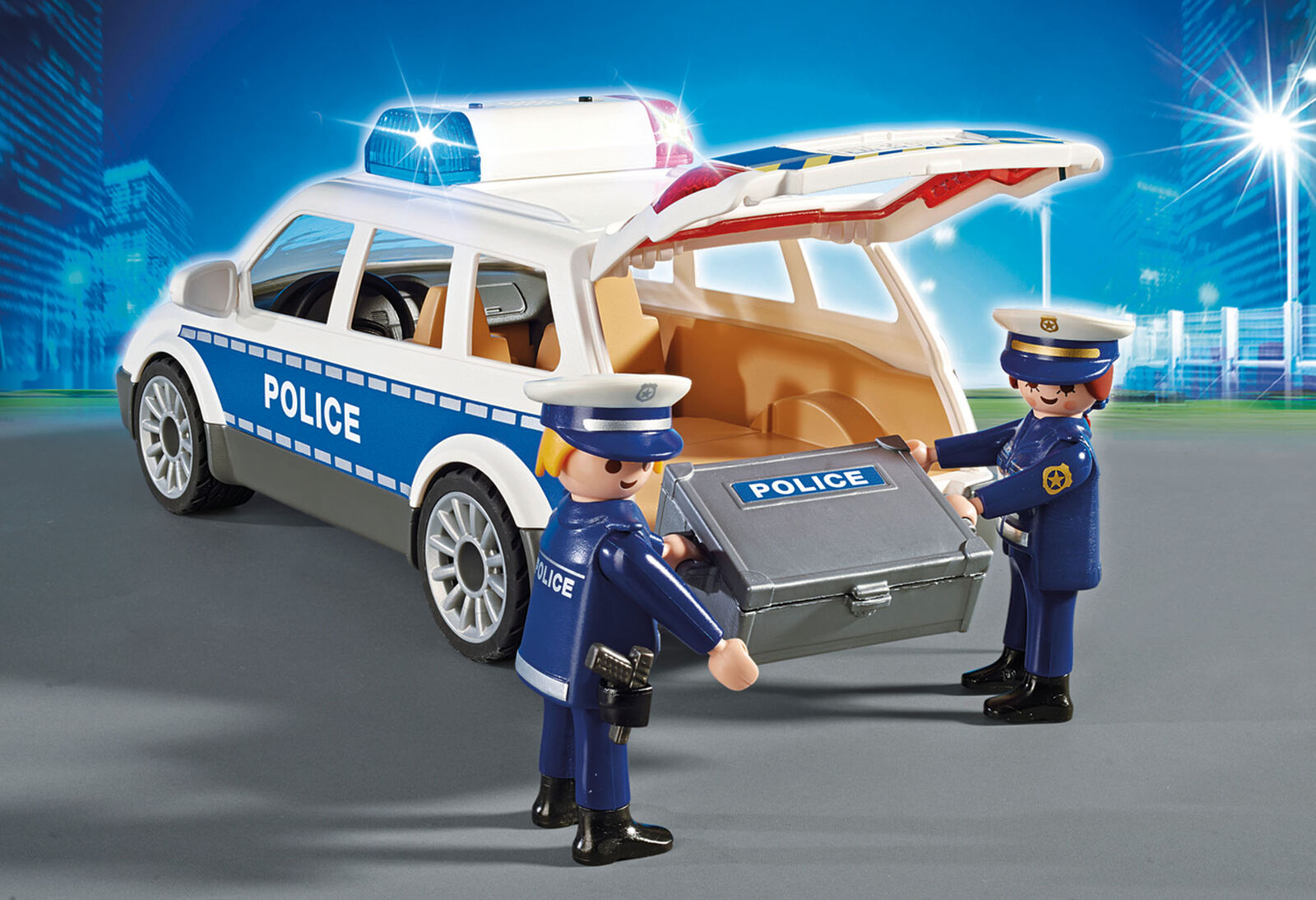6920 Playmobil Police Squad Car with Lights and Sound City Action Suitable for a