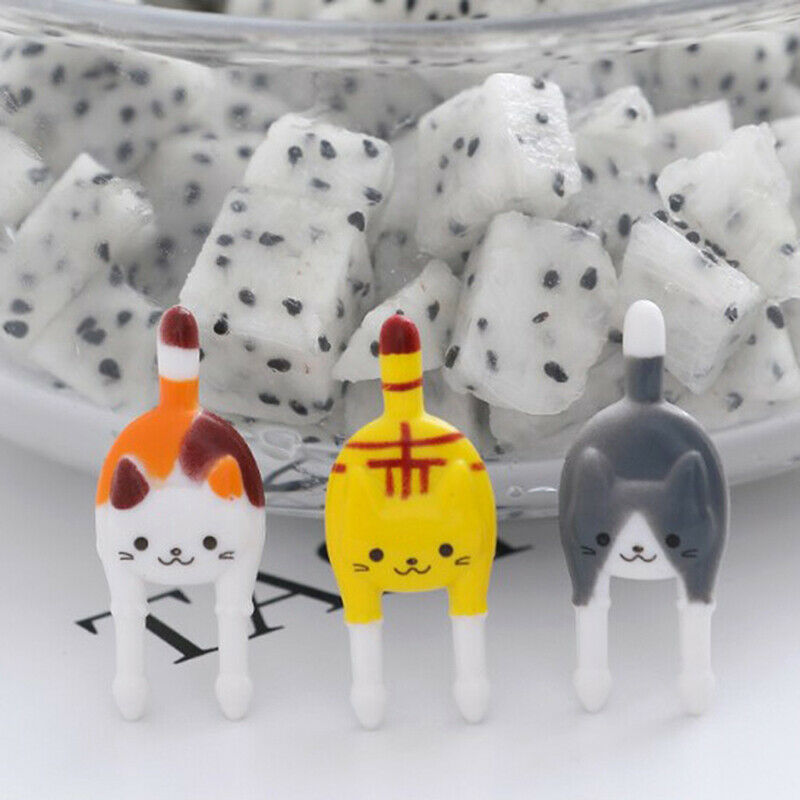 7Pcs/set  Cute Mini Animal Cartoon Food Picks Children Snack Food Fruit F.l8