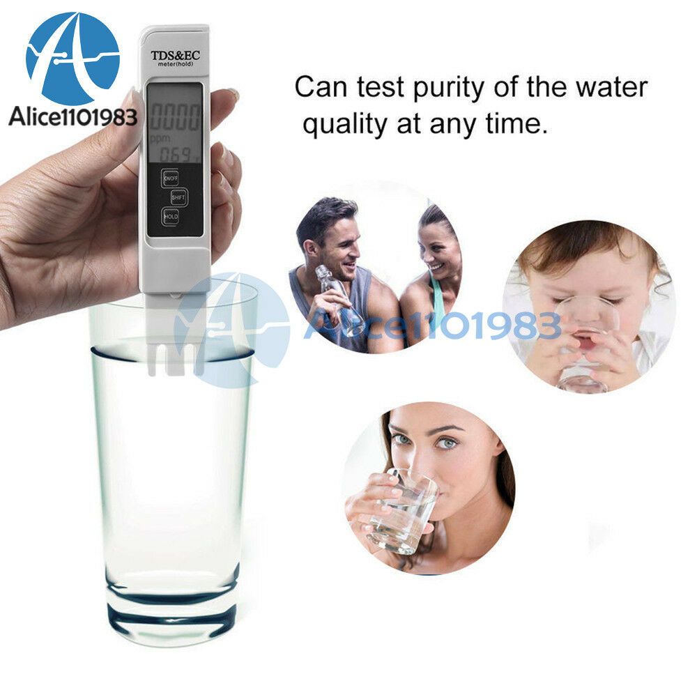 3 In 1 TDS EC PPM Multifunctional Water Quality Meter Tester Pen LCD Display