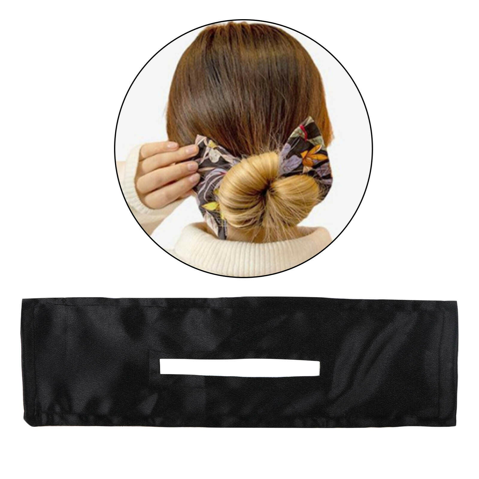 Salon Women Deft Bun Maker Print Hair Bands Headband Tool DIY Accessories D