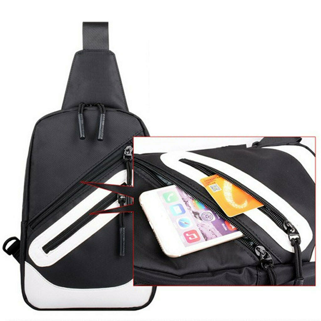 Outdoor Travel Single Strap Shoulder Bag School Travel Sports Gym Climing Blue