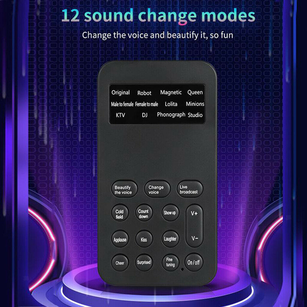 Portable Universal Mini Sound Card Voice Changer Plug Play for Phone Laptop