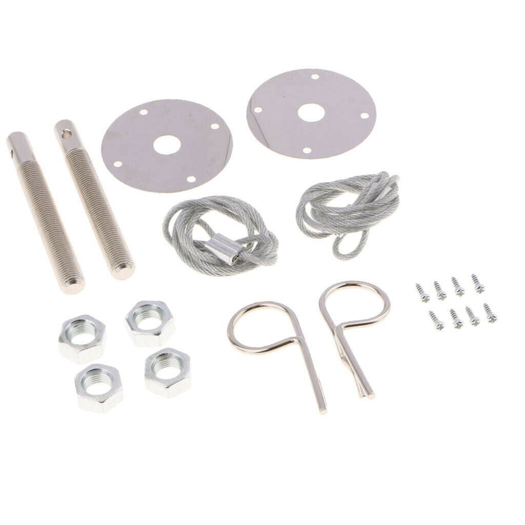 Car Auto Hair Pin Style Sport Hood Latch Pin Bonnet Engine Lock Set