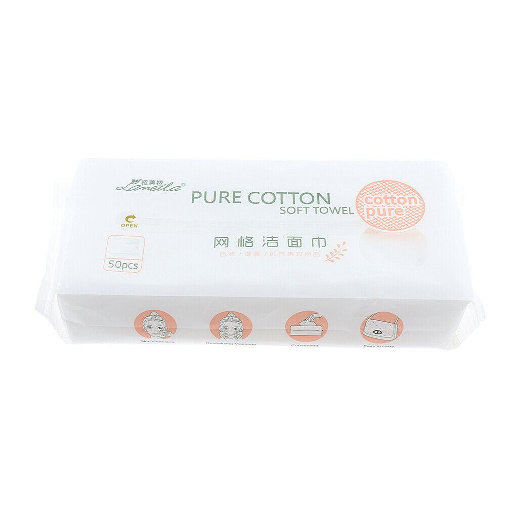 100 Packs Disposable Fabric Washcloth Cosmetic Wipes Cloths for Spa Home