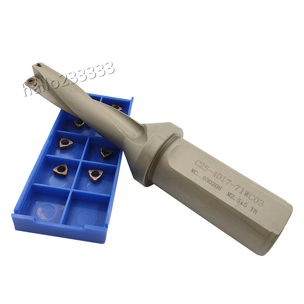 WPD-170-4D-C25 17mm U drill indexable drill + WCMX030208FN ACZ330 carbide insert