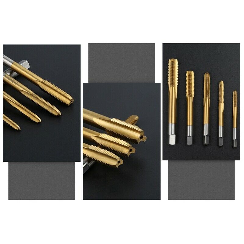 Universal 3Mm-8Mm Hss Titanium Hand Tap Tapping Screw Thread Metric Plugs TapsE7