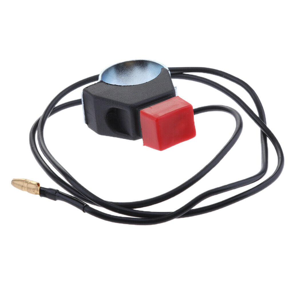 Red Button 7/8" Handlebar Motorbike Stop Kill On/Off Switch For 49cc Bikes