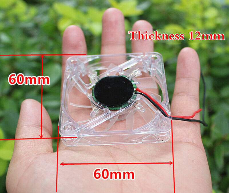 DC12V 0.45A 6012 small fan 60mm heat dissipation brushless fan with LED light