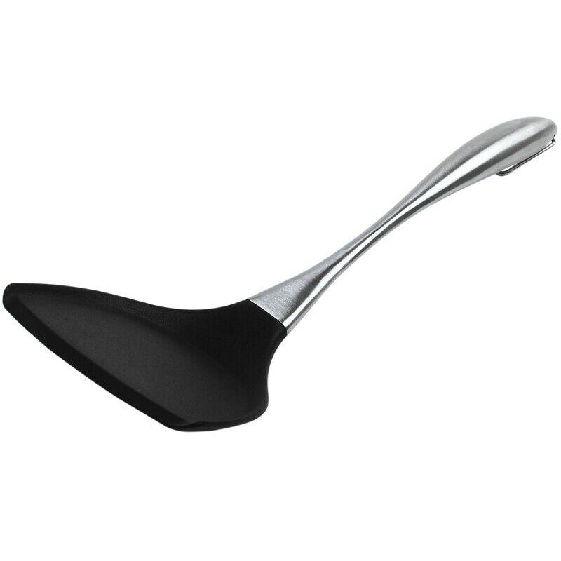 Non-Stick Silicone Cooking Spatula Stainless Steel Handle Wok Shovel Flexible M3