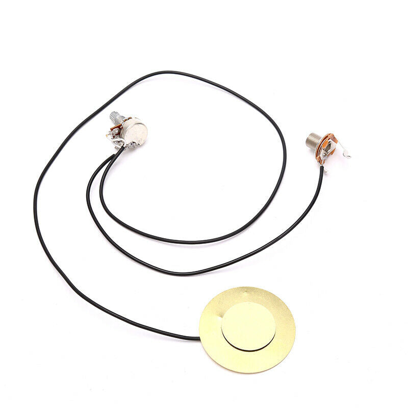 1Pcs 50MM Guitar Pickup Piezo Transducer Prewired Amplifier 6.35MM Output.l8