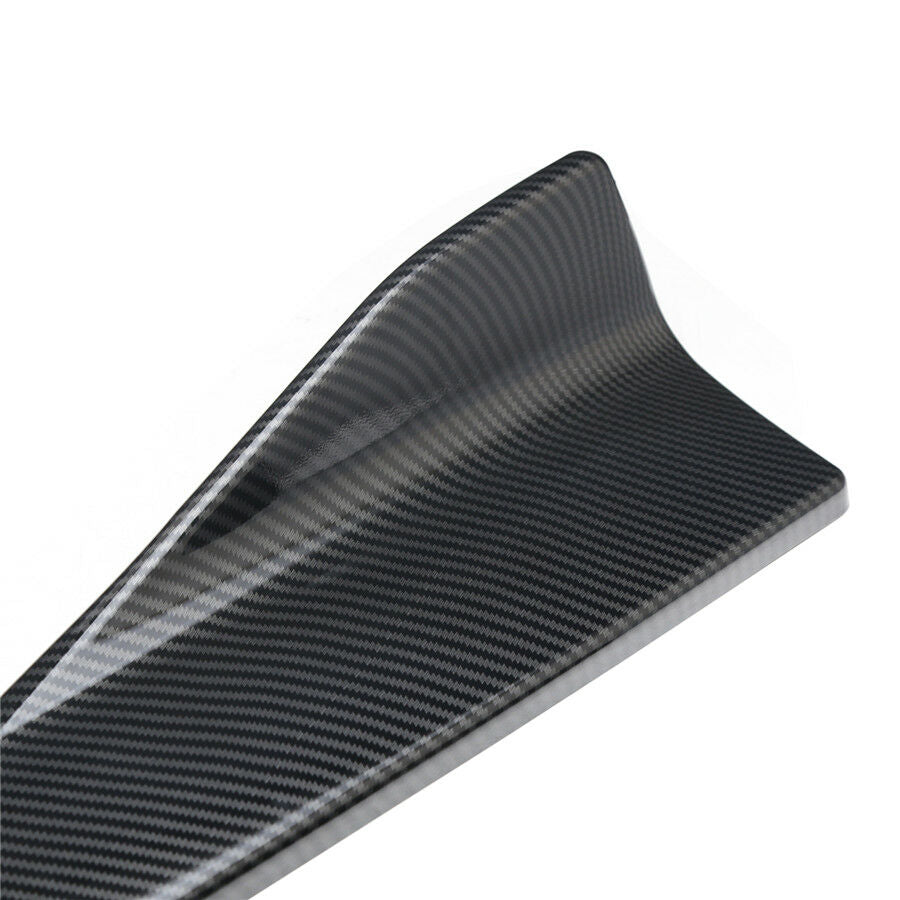 1 Pair Carbon Fiber Car Body Side Skirt Diffuser Winglet Bumper Spoiler Rear Lip