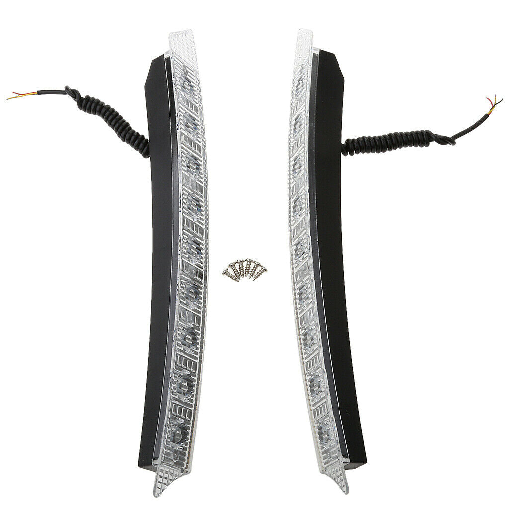 2PCS White&Amber LED Turn Signal Running Lights for Audi A6 Infiniti BMW E90