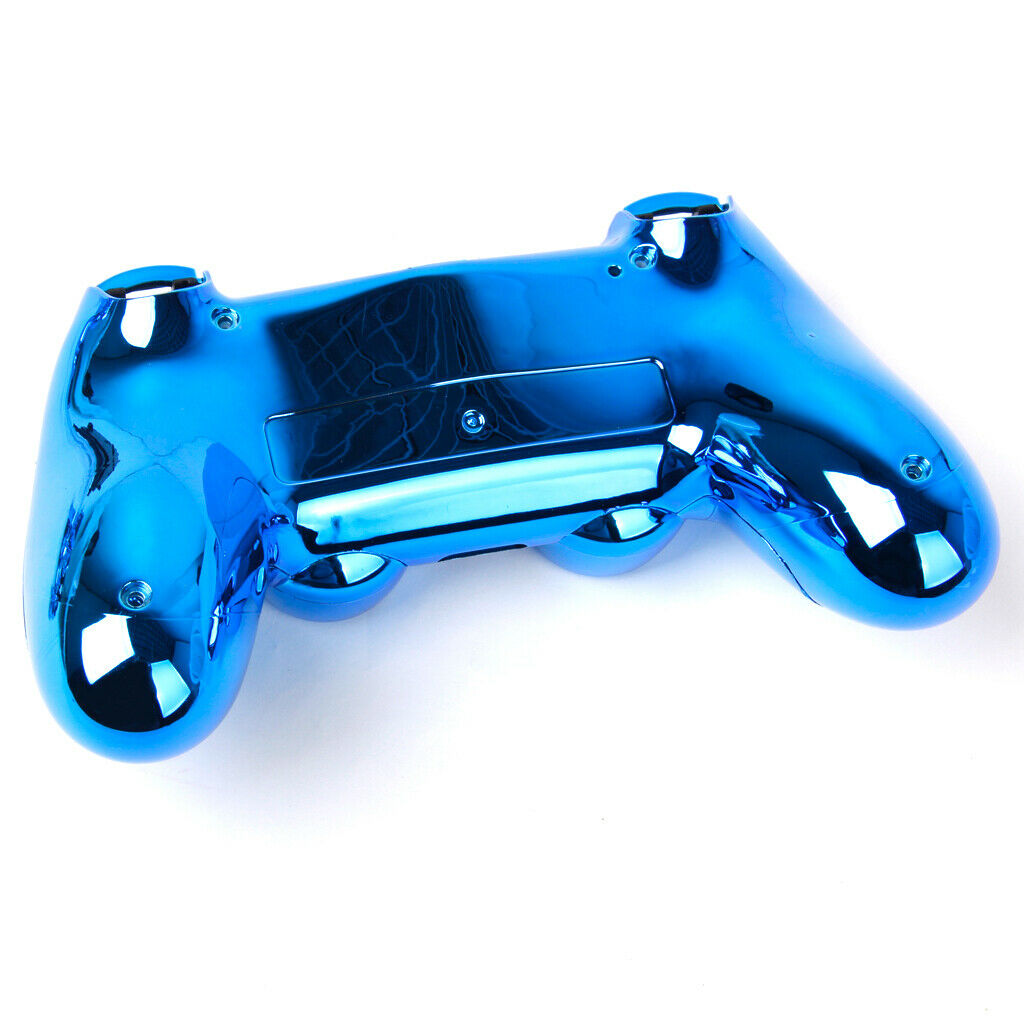 2x Full Housing Shell Case Cover Button Part for Sony PS4 ABS Metal Plate Blue
