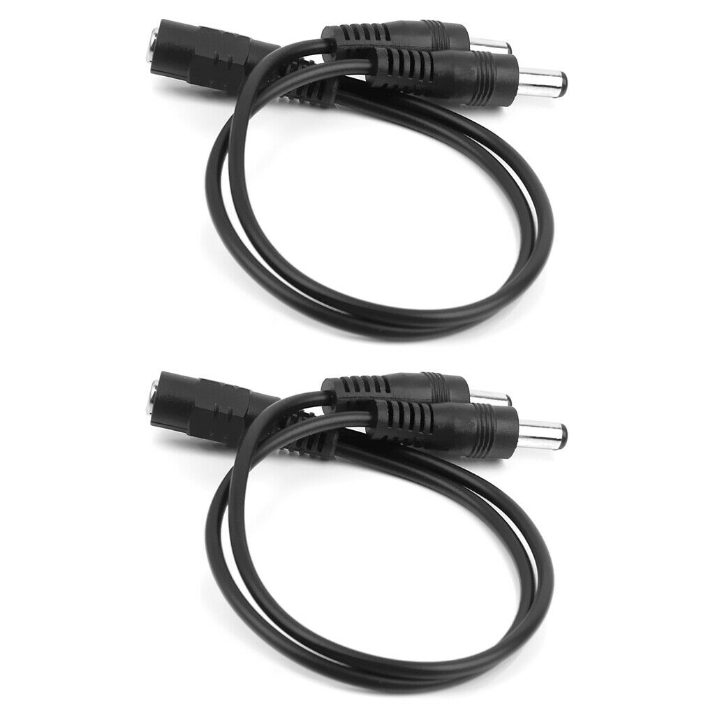 10Pcs DC Power Splitter Cable 5.5x2.1mm Female 1 to 2 Male Plug Adapter for CCTV