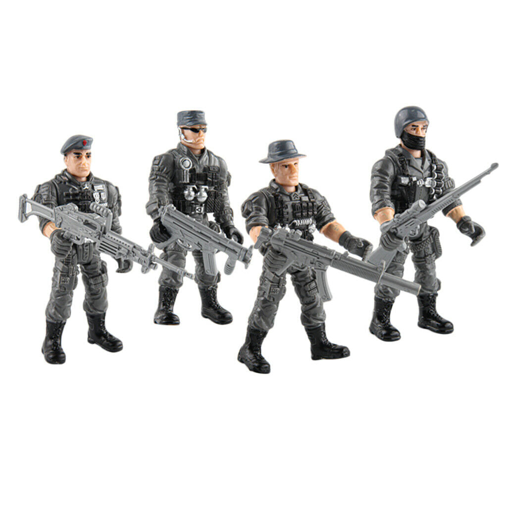 4pcs Marine Corps Soldier Military Scene Sand Table Layout Collection Gift