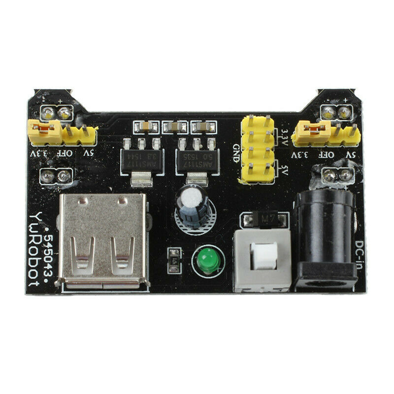 3.3V 5V Breadboard Power Supply Module for MB102 Solderless Breadboard Y1H3H3