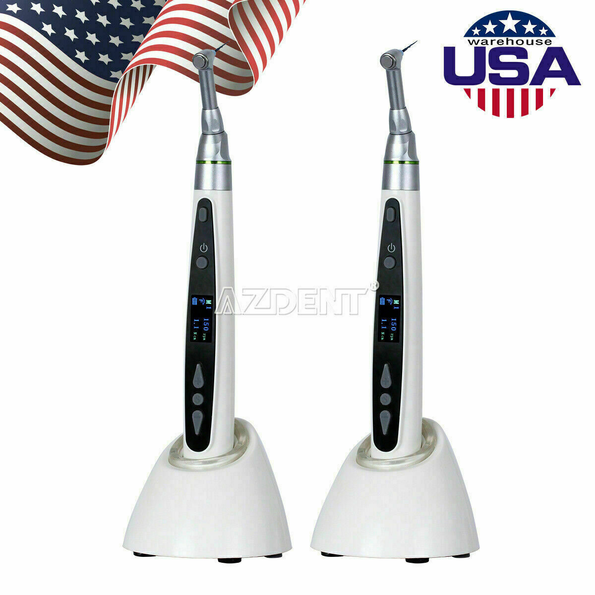 Wireless Dental LED Mini Endo Motor 16:1 Reduction Contra Angle Root Canal
