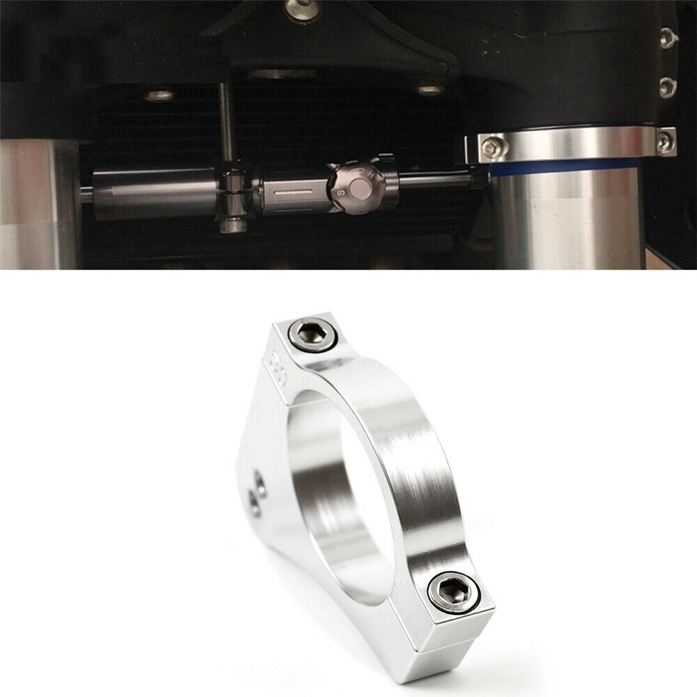 31mm Motorcycle Steering Damper Fork Frame Mounting Clamp Bracket Aluminum Alloy