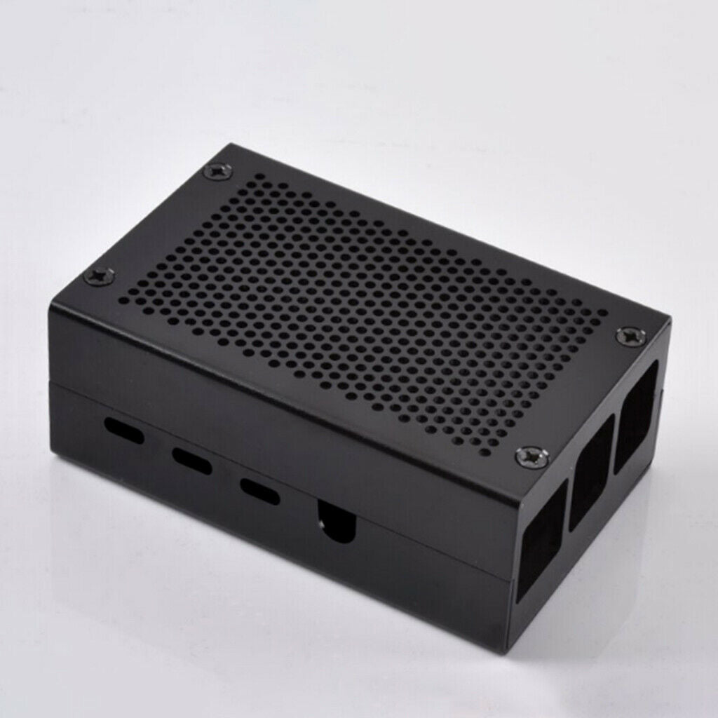 for Raspberry Pi 4 Shell Heavy Duty Aluminum Heat Dissipation Box Black