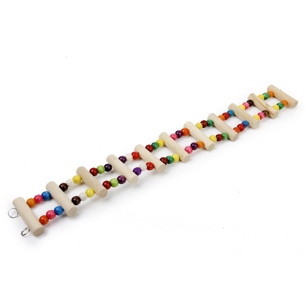 Wood Mouse Hamster Bridge Swing Gerbil Pet Parrot Wood Bird Toys