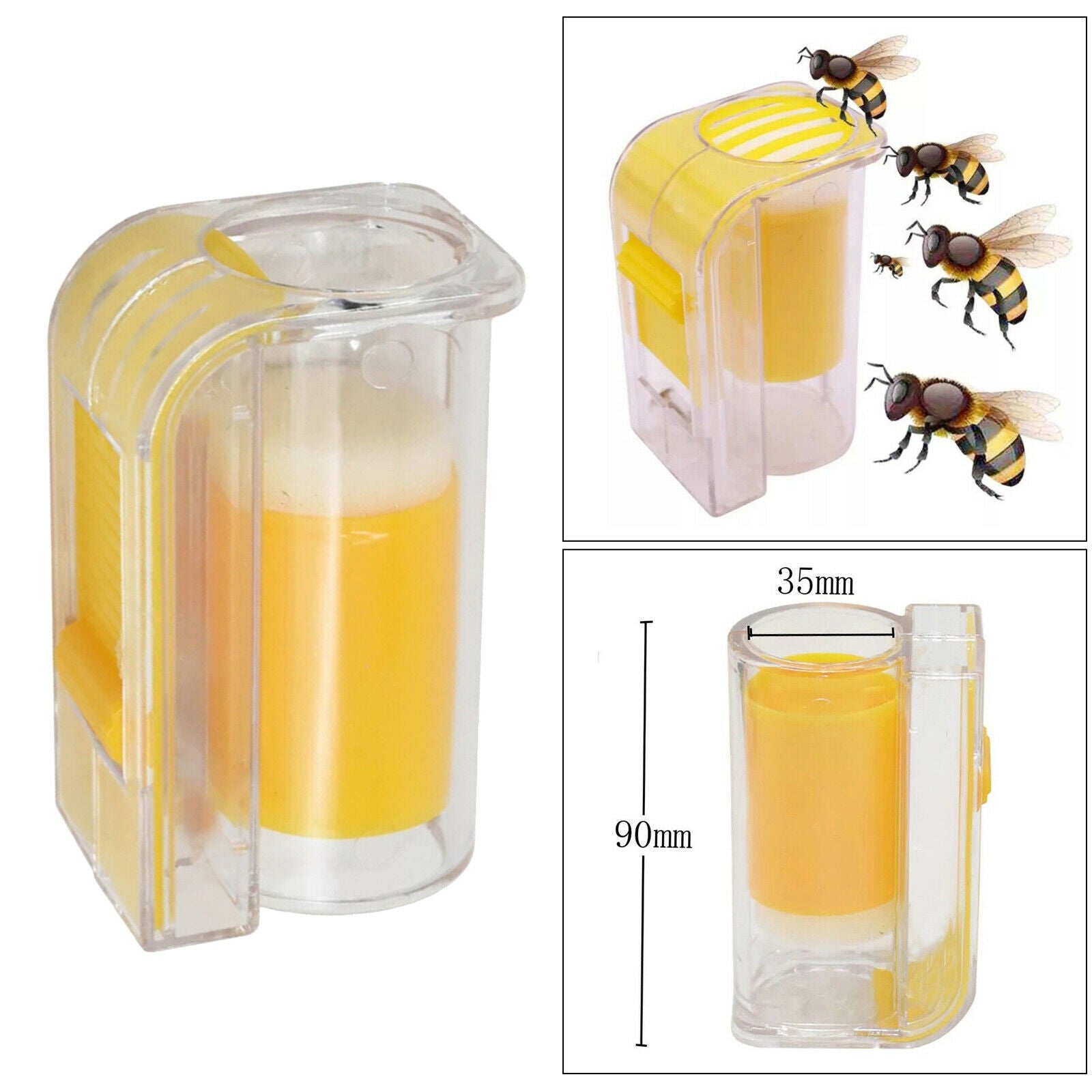 2 Pcs Queen Catcher Plastic Bee Queen Marking Catcher, One Handed Marker Bottle,