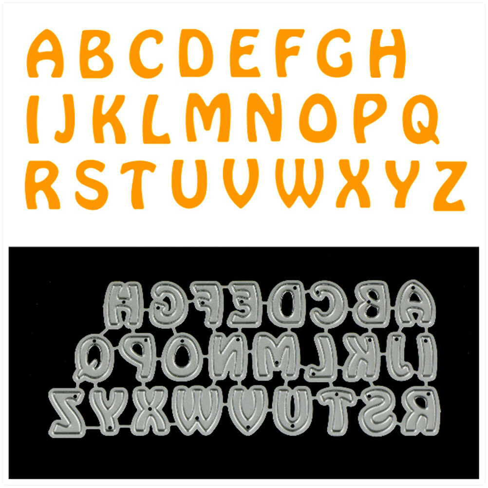 26Pcs Capital Letters Metal Cutting Dies For DIY Scrapbooking Album Paper .l8