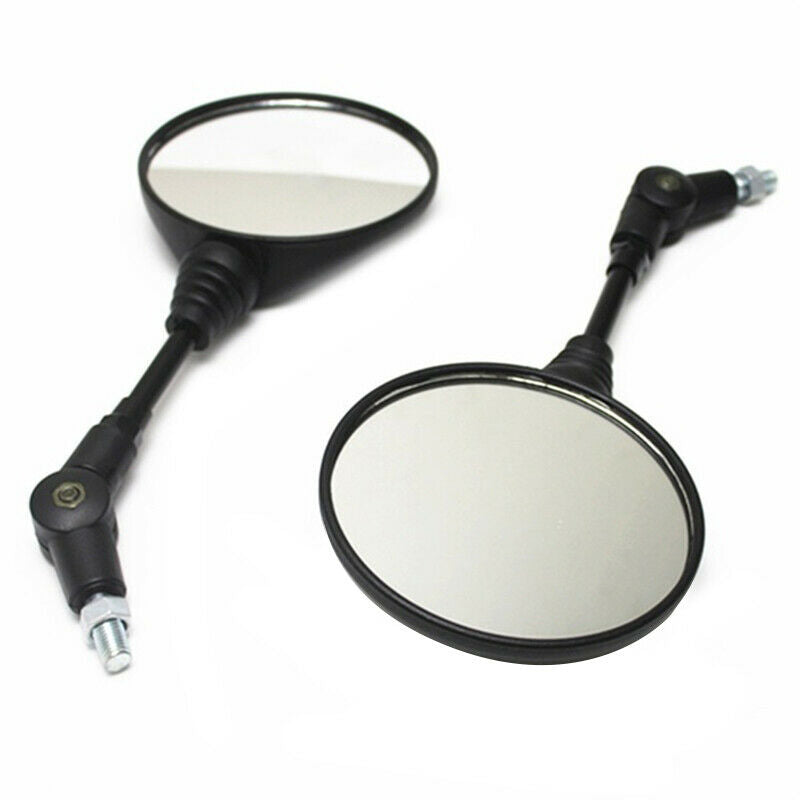 1Pair Universal Folding Motorcycle Side Rearview Mirror 10mm For KawasakiJADD