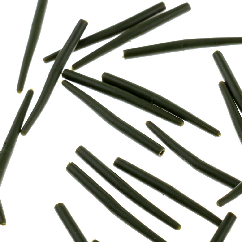 30Pcs Carp Fishing Terminal Tackle Hair Rig Cone Anti- Sleeve Tubing