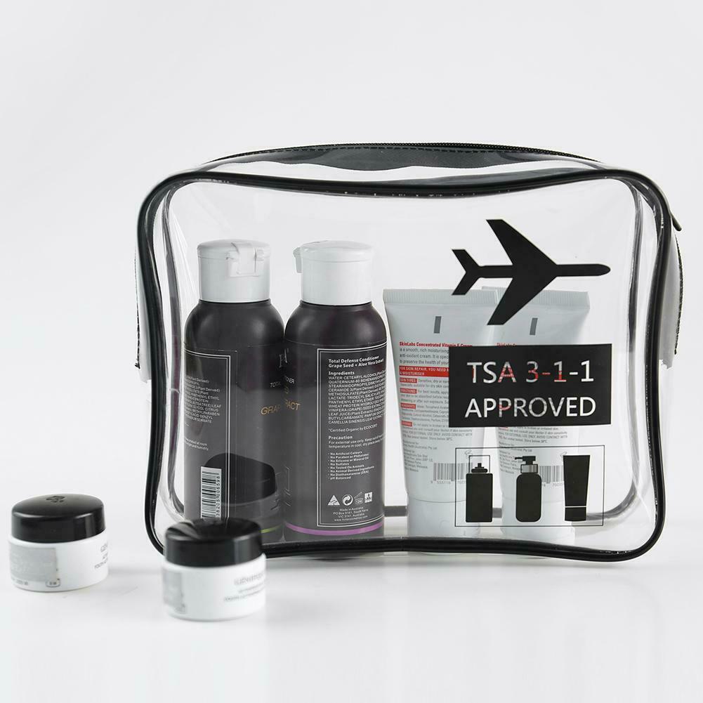 Unisex TPU Transparent Waterproof Cosmetic Bag Travel Makeup Organizer Case @