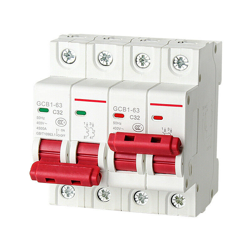 1Pcs Manual Transfer Switch 2P 63A Mts Dual Power Circuit Breaker Mcb 50Hz/60Hz