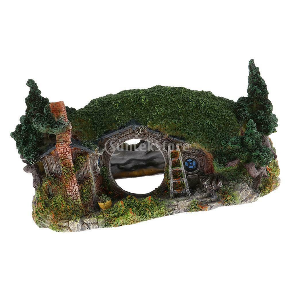 Creative Aquarium Castle Green Fish Cave Landscape Scene Ornaments Ornaments