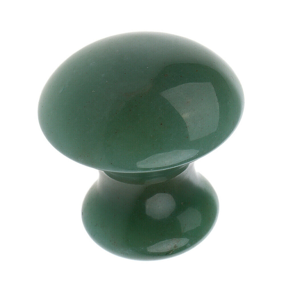 2X Women Facial Beauty Massage Jade Stone Relaxing Mushroom Massage Stone Green
