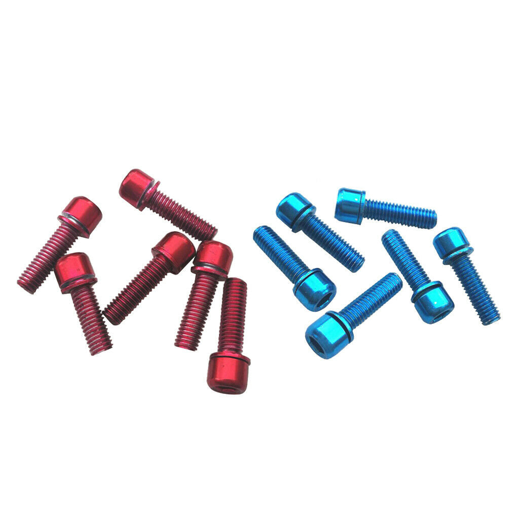 12Pcs MTB Road Bike Disc Brake Screw Hex Socket Screws M5x18 Bolts for