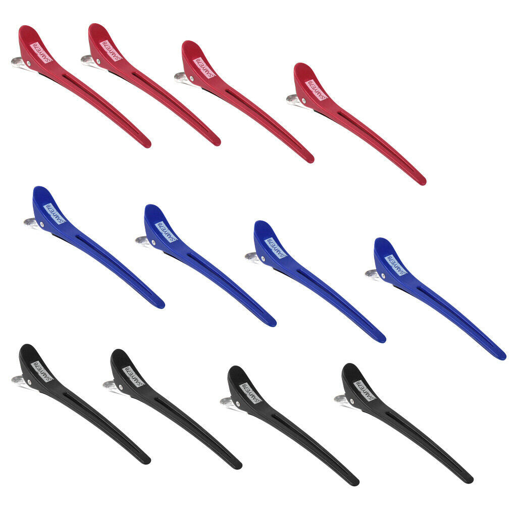 12 lot Barber Sectioning Clips Duckbill Styling Curling Clamps Barrettes