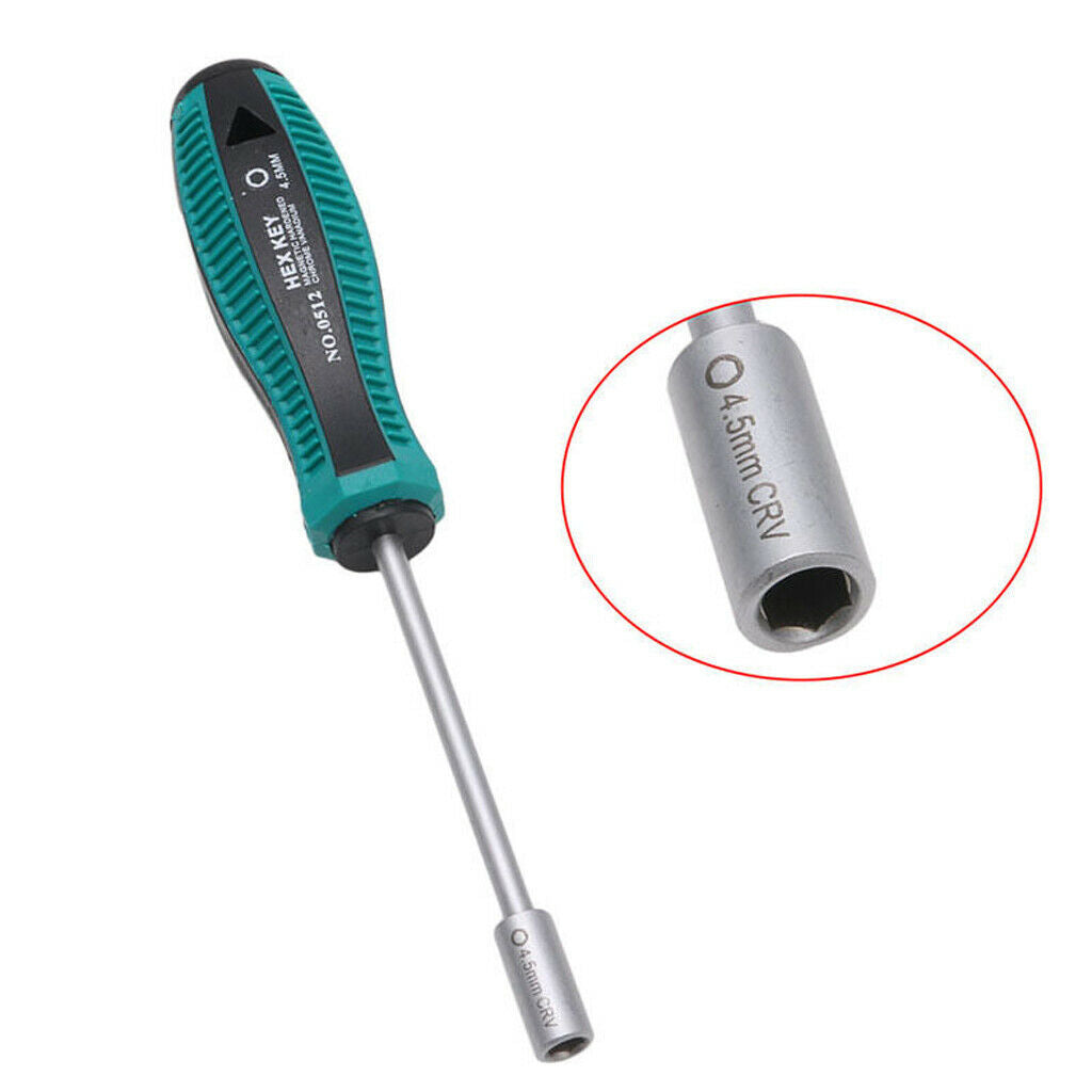 3mm Metal Socket Driver Wrench Screwdriver Hex Nut Key Nutdriver Hand Tool 4.5mm