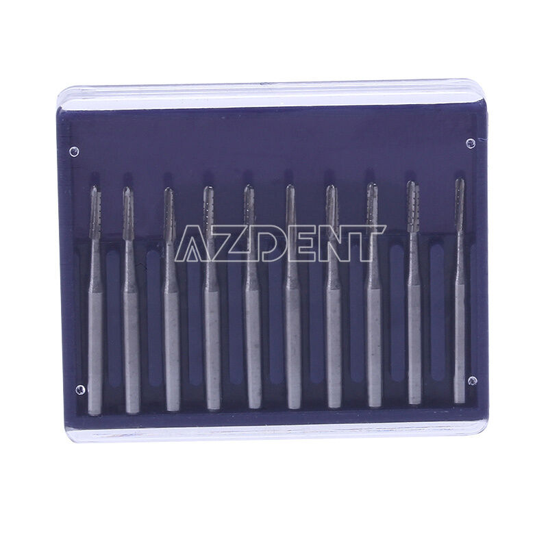 10 Kits Dental Lab Carbide Tungsten Steel Burs Drills FG1557 High Speed