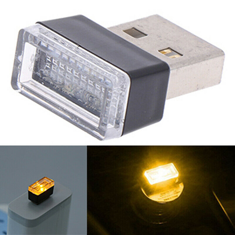 1x USB Mini Car Interior Light LED Strip Flexible Neon Atmosphere Tube Neon L Rf
