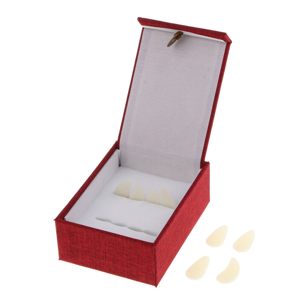 Professional Guzheng Chinese Zither Finger Picks Nails Suet White