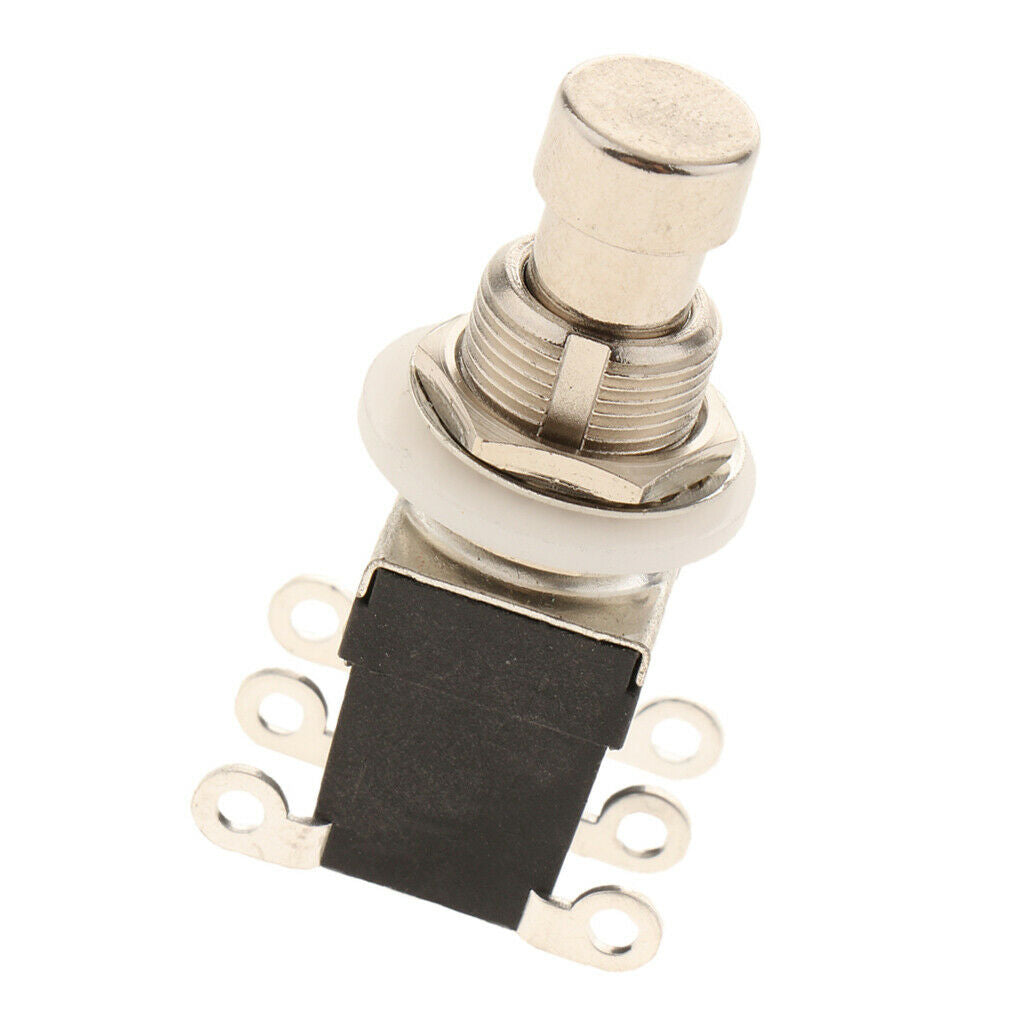 Iron Foot Switch Push Pin Guitar Effects Pedal Electric Button Black 6 Pins 3PDT