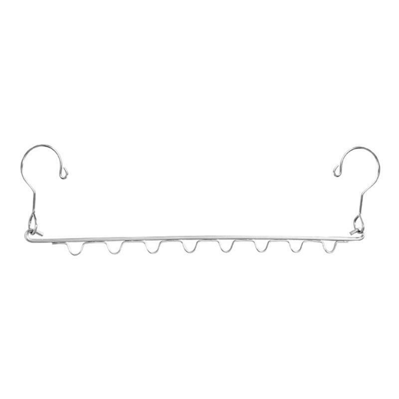 Space Saving Stainless Steel Slots Stacked Closet Wardrobe Clothes Storage Rack